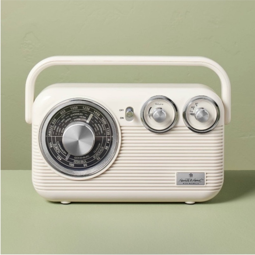 Hearth and Hand by Magnolia Retro Portable Radio - Cream limited edition